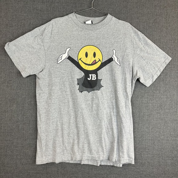 Joe Boxer Other - Vintage Joe Boxer Shirt Mens Large Gray Smiley Face Graphic JB Funny Tee 90s